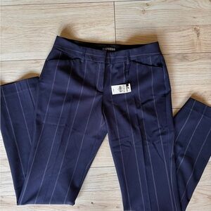 Express Navy Pinstripe Trousers